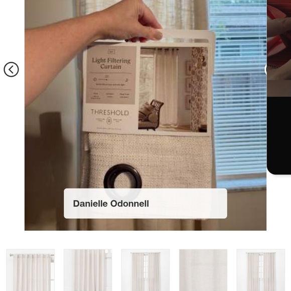 NWT - 108"x54" - Qty Of 2 - Linen Light Filtering Window Curtain Panel -Natural - Picture 2 of 5